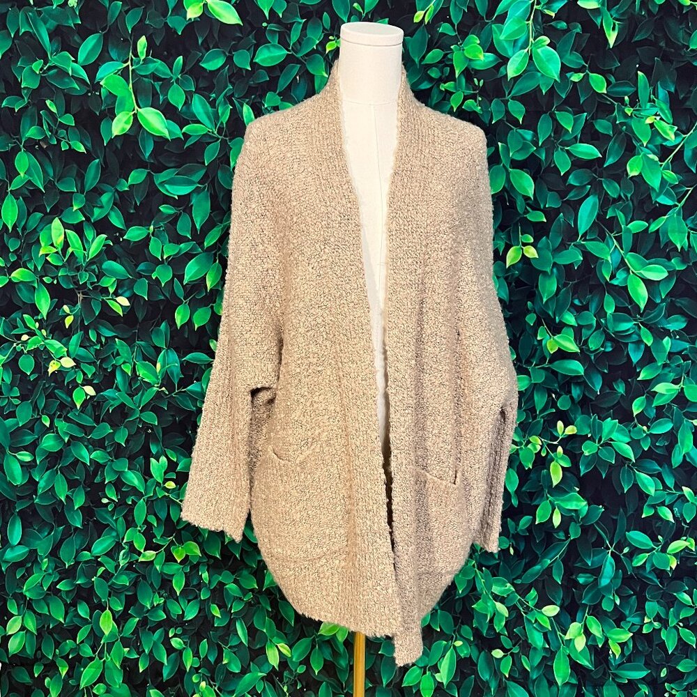 Kendall & Kylie Tan/Cream Boucle Cardigan (Medium/Large)